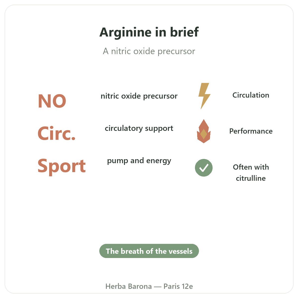 Arginine in Paris at a glance - key facts at Herba Barona Paris 12th