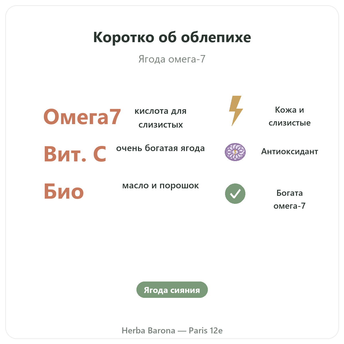 Облепиха омега-7 Париж Париж вкратце - ключевые цифры в Herba Barona, Париж, 12-й округ