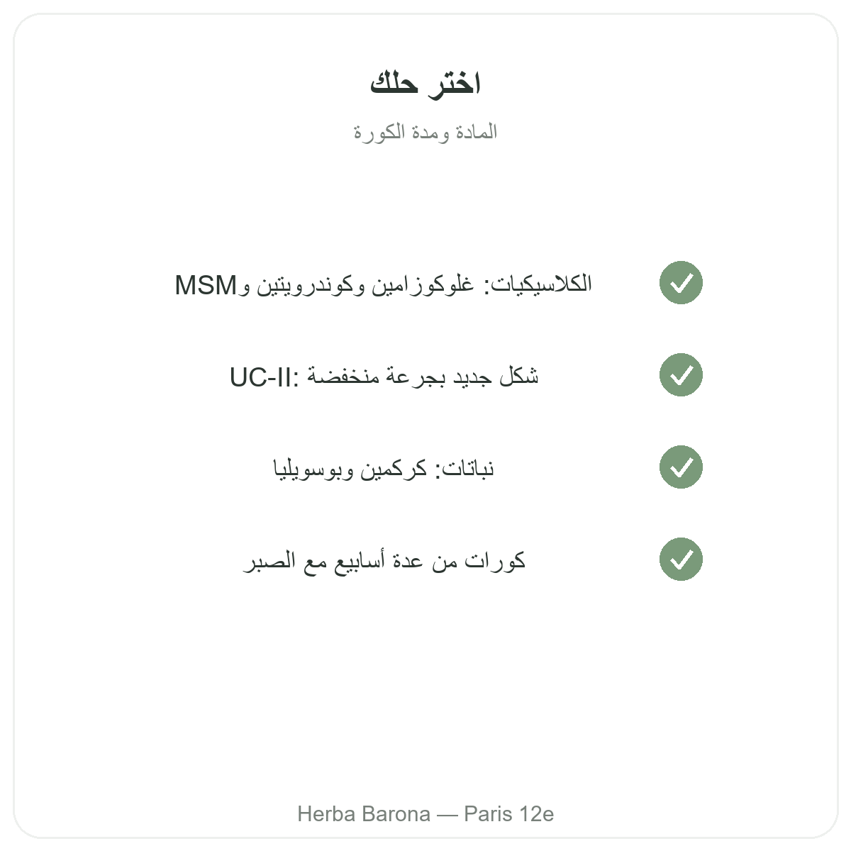 المفاصل في باريس - التزامات الجودة لدى Herba Barona باريس 12