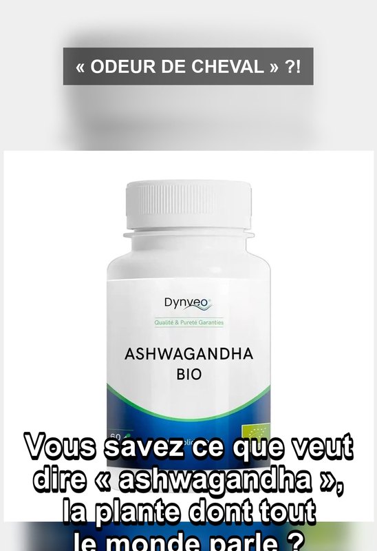 Vidéo ashwagandha bio KSM-66 Dynveo Paris Herba Barona