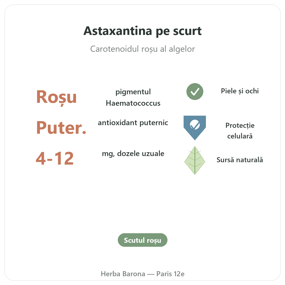 Astaxantina Paris pe scurt - cifre cheie la Herba Barona Paris 12e