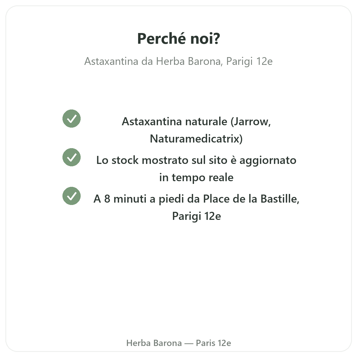 Perché acquistare Astaxantina a Parigi da Herba Barona Parigi 12e