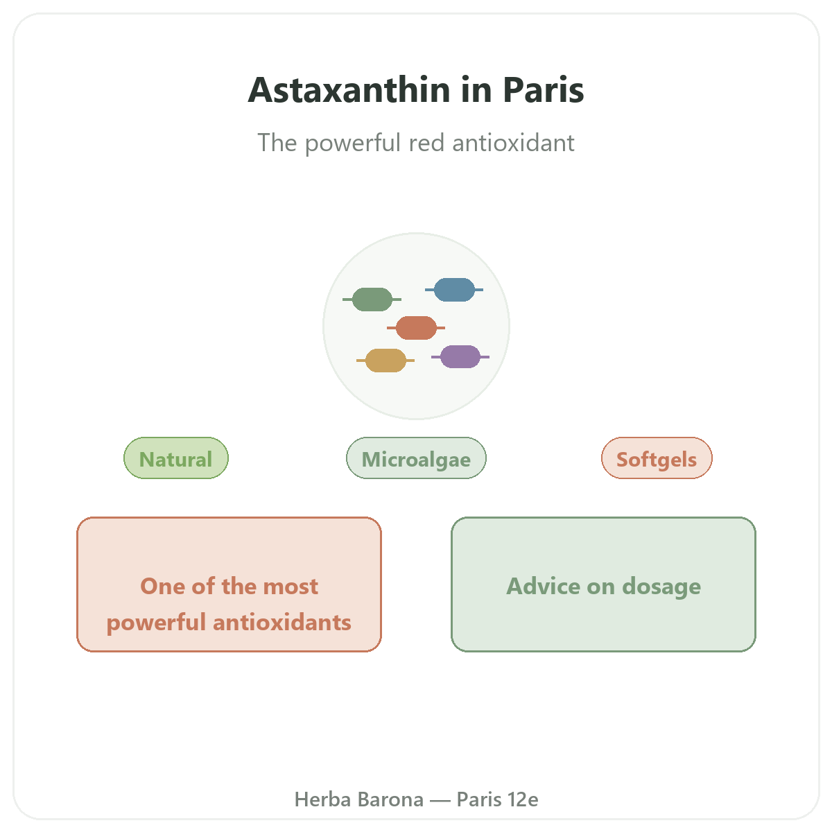 Astaxanthine Paris Paris - presentation de la marque chez Herba Barona Paris 12e