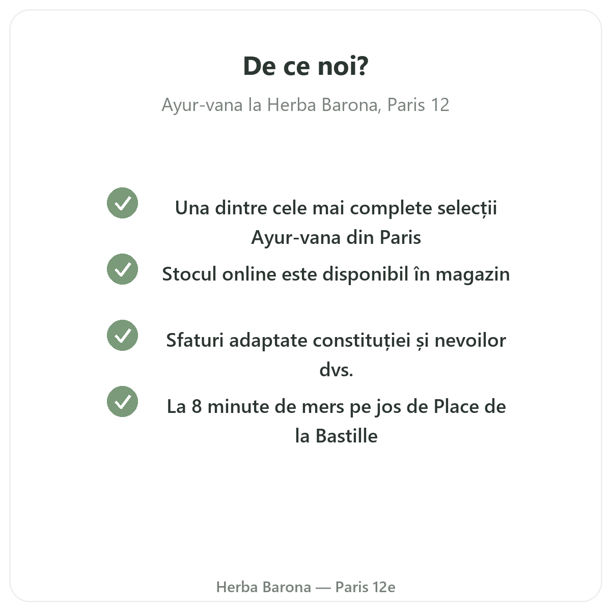 De ce să cumpărați Ayur-vana la Paris de la Herba Barona Paris, arondismentul 12