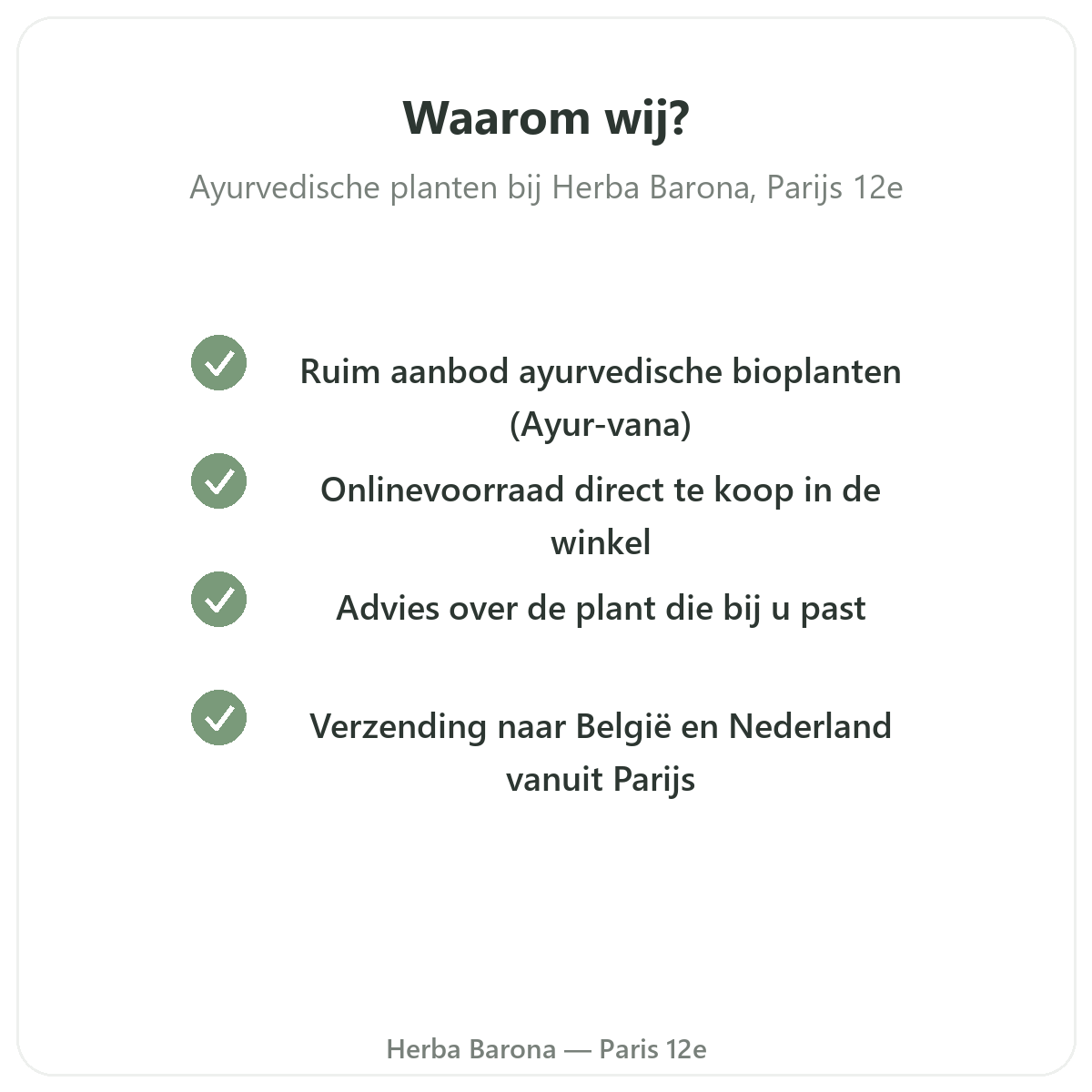 Waarom Ayurvedische planten Parijs kopen bij Herba Barona Parijs