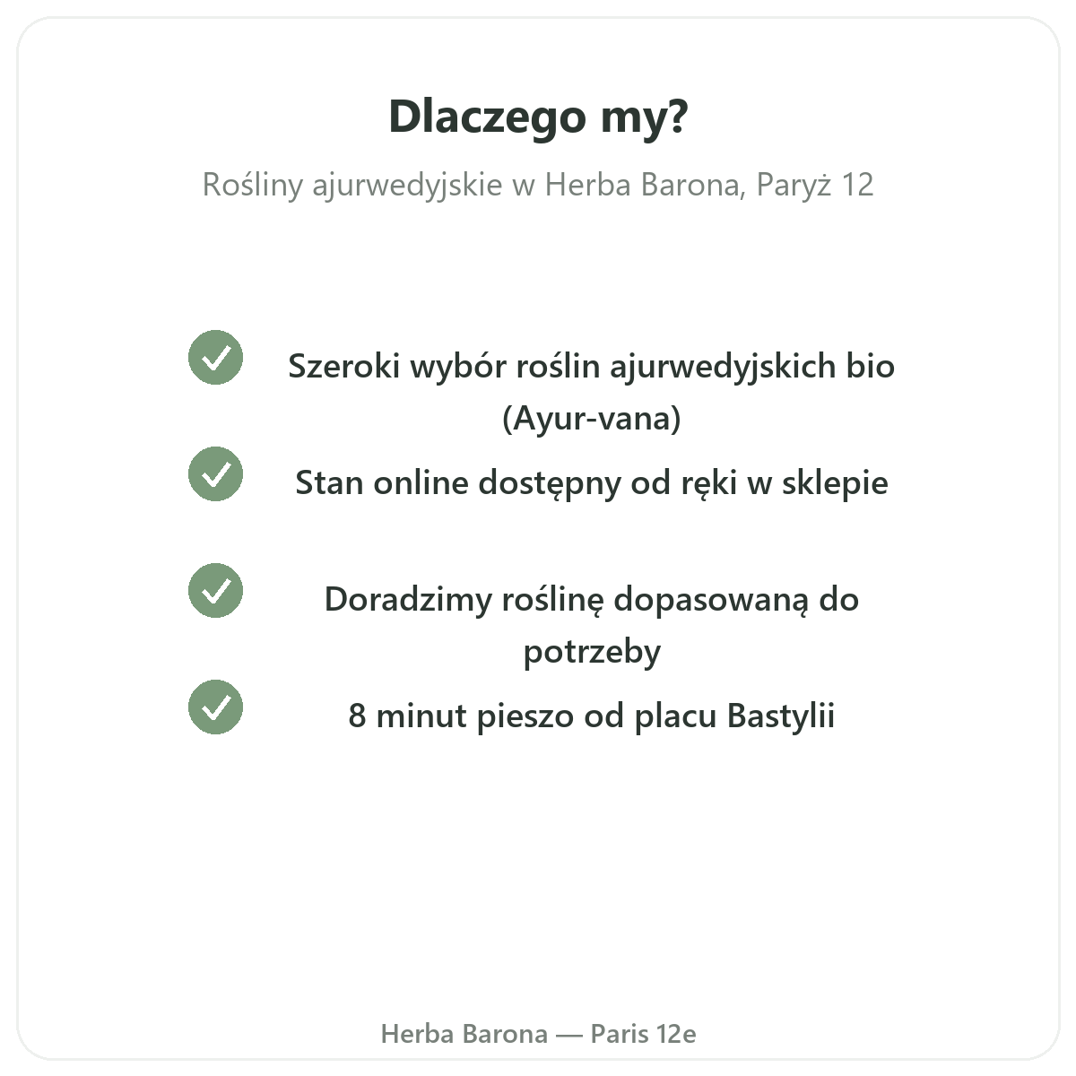 Pourquoi acheter Plantes ayurvediques Paris a Paris chez Herba Barona Paris 12e
