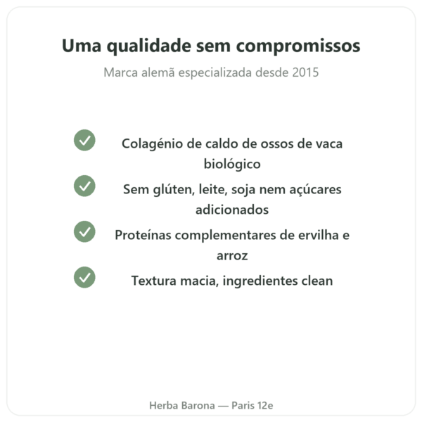 Barra de colagénio matcha – Jarmino qualidade Paris Herba Barona