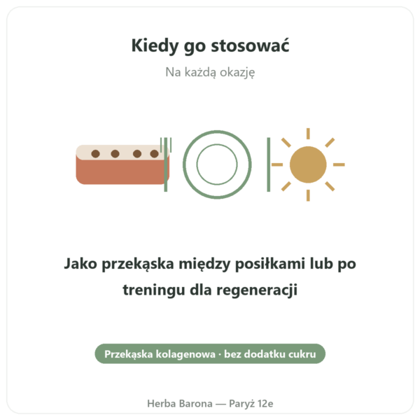 Baton kolagenowy o smaku migdałowym – Jarmino sposób użycia i dawkowanie Paris Herba Barona