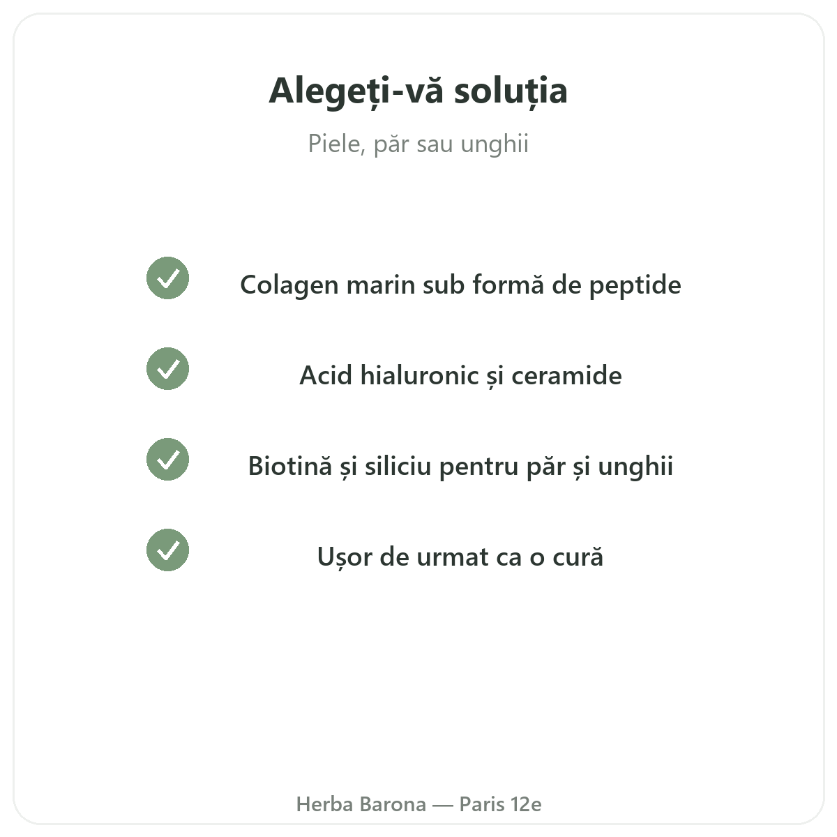 Frumusețe piele păr Paris - angajamente de calitate la Herba Barona Paris, arondismentul 12