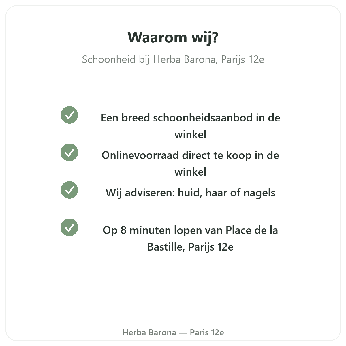 Waarom Schoonheid huid haar kopen in Parijs bij Herba Barona Parijs 12e