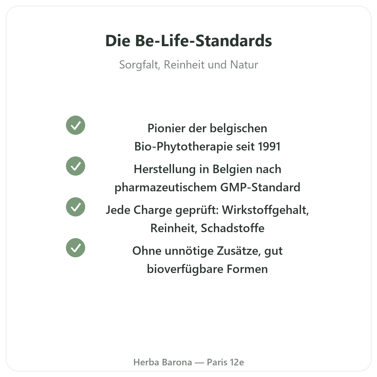 Be-Life Paris - Qualitätsversprechen und patentierte Rohstoffe bei Herba Barona