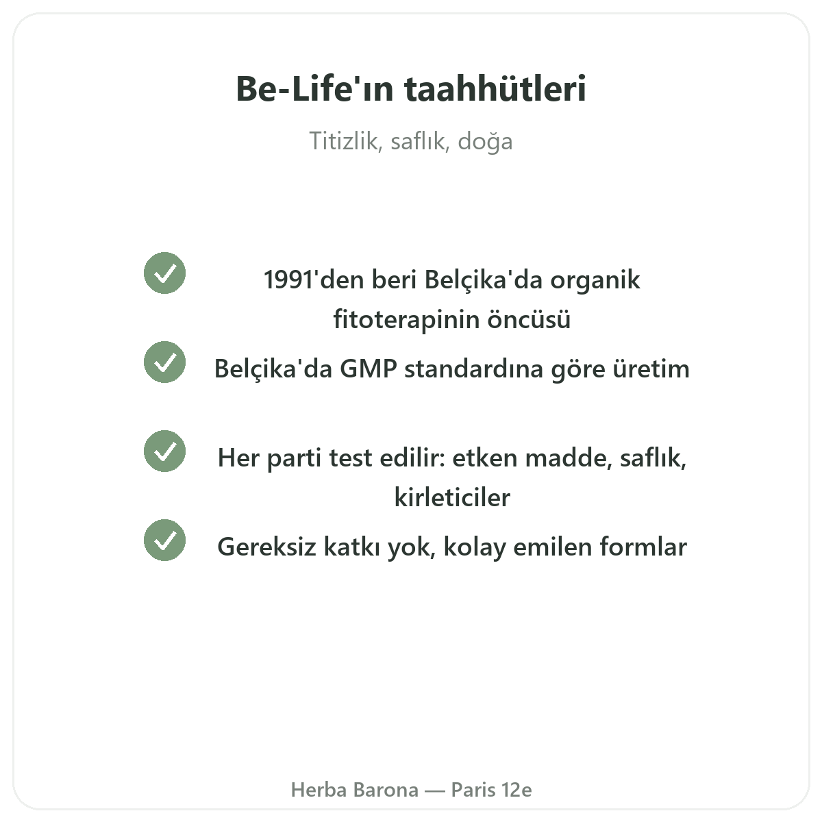 Be-Life Paris - Herba Barona’daki kalite taahhütleri ve patentli hammaddeler