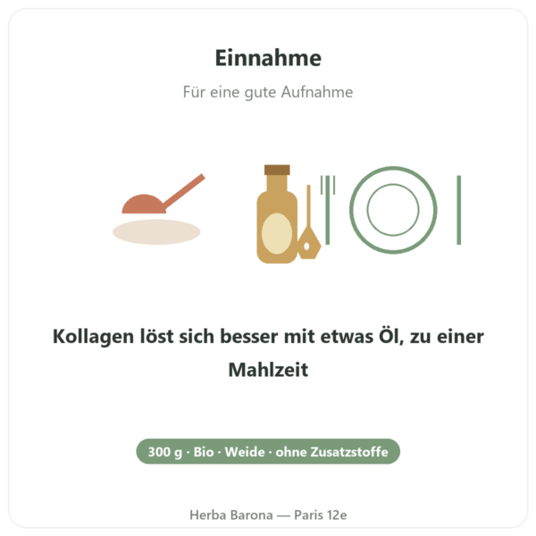 Bio-Rinder-Kollagen Pulver – Jarmino Anwendung und Dosierung Paris Herba Barona