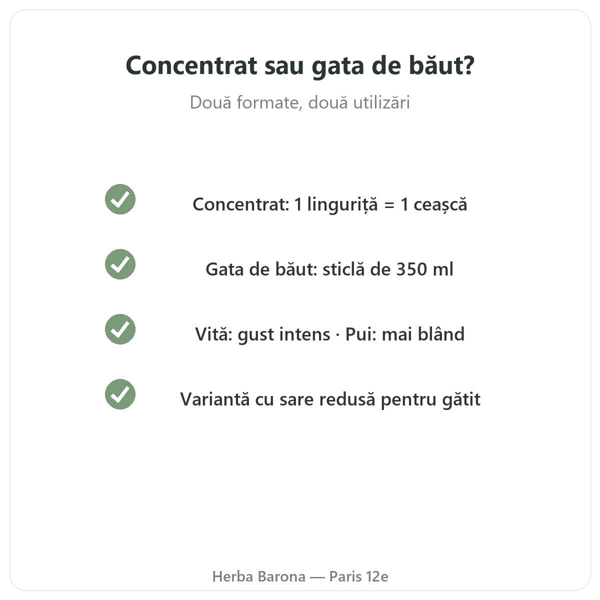 Supă de oase concentrată sau gata de băut — cum să alegeți la Herba Barona Paris 12e