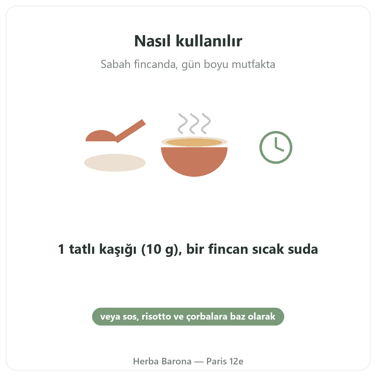 Kemik suyu nasıl kullanılır — kullanım şekli, Herba Barona Paris 12. bölge