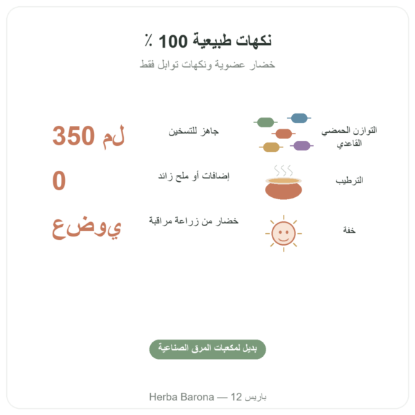 مرقة خضروات عضوية 350 مل – Jarmino الفوائد والمعطيات الرئيسية Paris Herba Barona