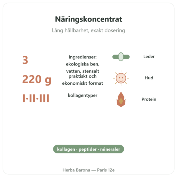 Buljongkoncentrat av nötben 220 g – Jarmino fördelar och nyckelfakta Paris Herba Barona