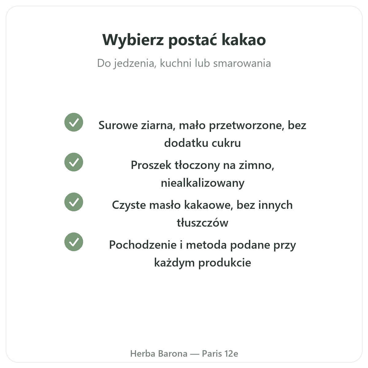 Kakao surowe – zaangażowanie jakościowe Herba Barona