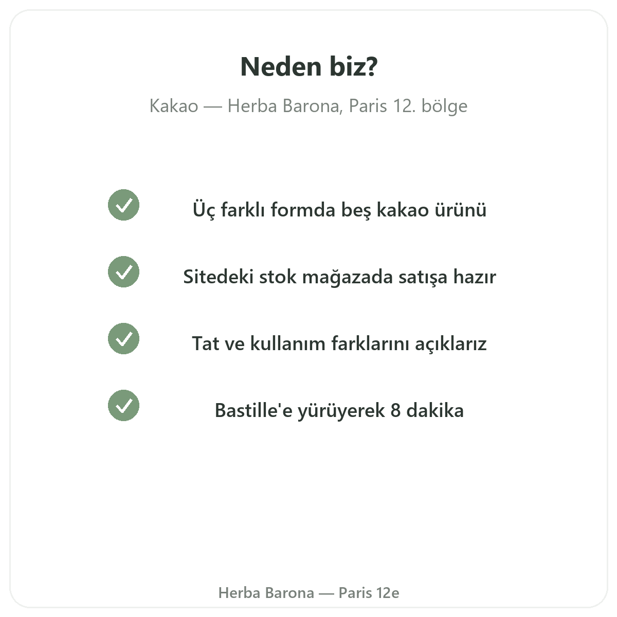 Cacao cru Paris’i neden Paris’te Herba Barona’dan almalısınız, Paris 12. bölge