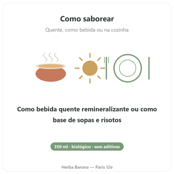 Caldo de legumes biológico 350 ml – Jarmino modo de uso e dosagem Paris Herba Barona