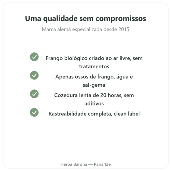 Caldo de Ossos de Frango 350ml – Jarmino qualidade Paris Herba Barona