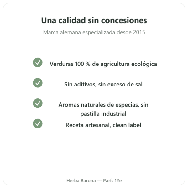 Caldo de Verduras Bio – 350 ml – Jarmino calidad Paris Herba Barona