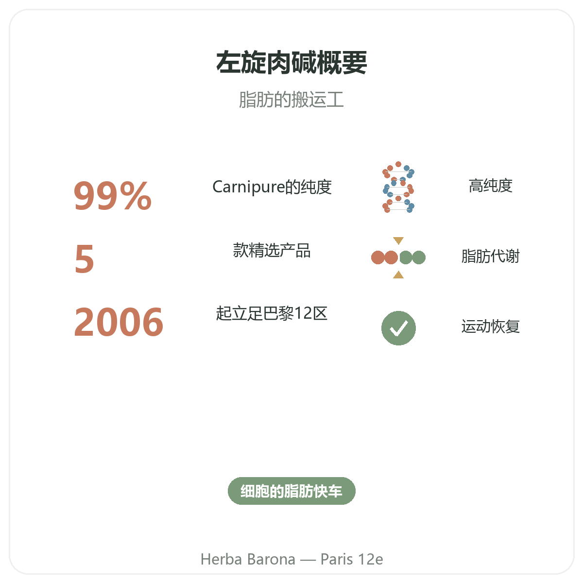 左旋肉碱 巴黎概览 - Herba Barona 巴黎12区关键数据