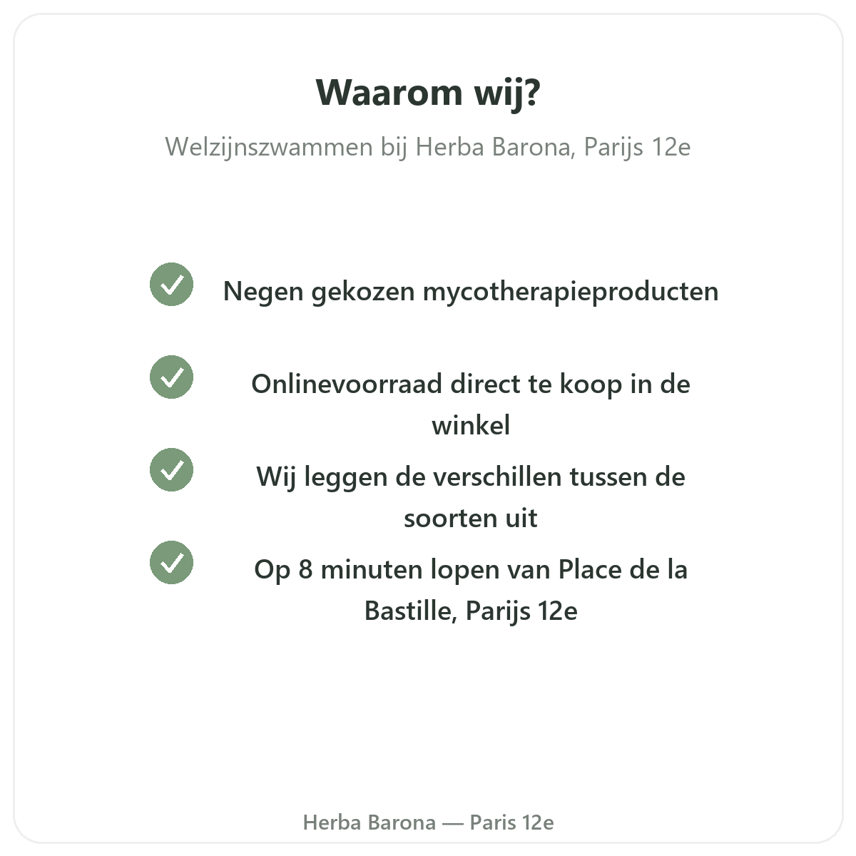 Waarom medicinale paddenstoelen kopen in Parijs bij Herba Barona Parijs 12e