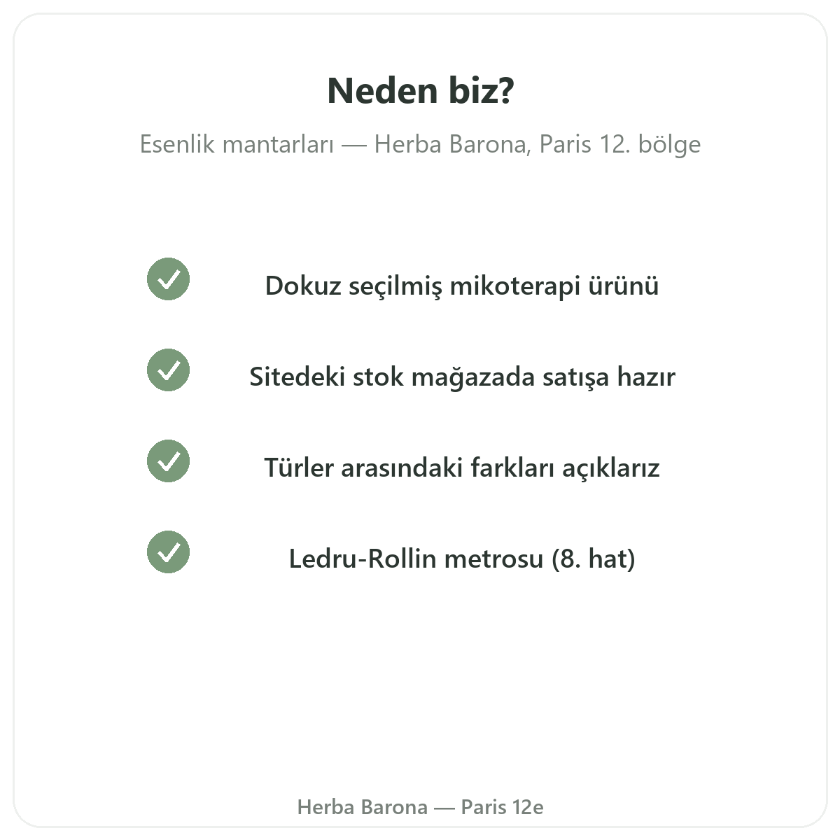 Paris’te tıbbi mantarları neden Herba Barona Paris 12. bölgeden almalı