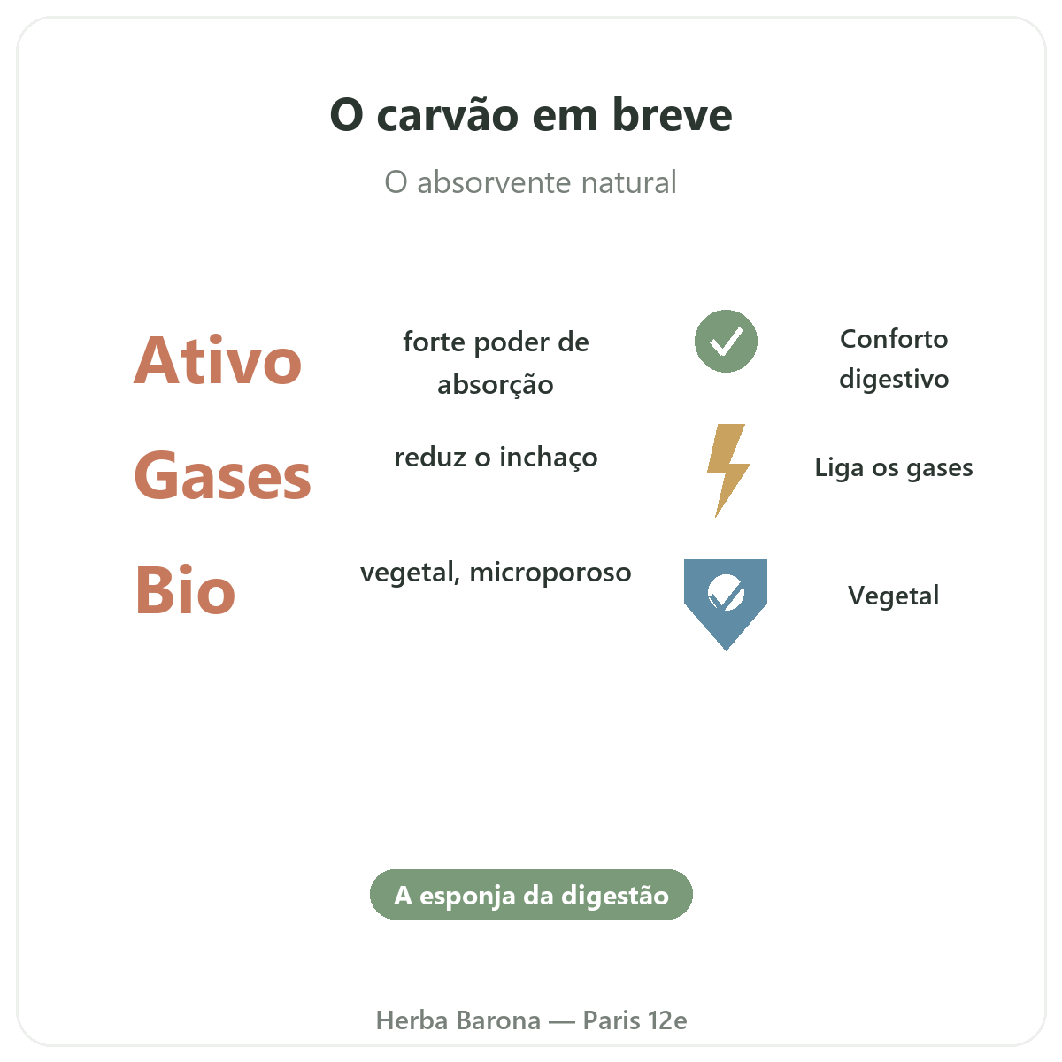 Carvão vegetal em Paris em resumo - números-chave na Herba Barona Paris 12e
