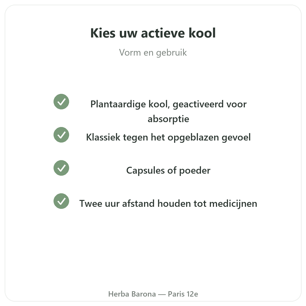 Charbon vegetal Paris Paris - engagements qualite chez Herba Barona Paris 12e