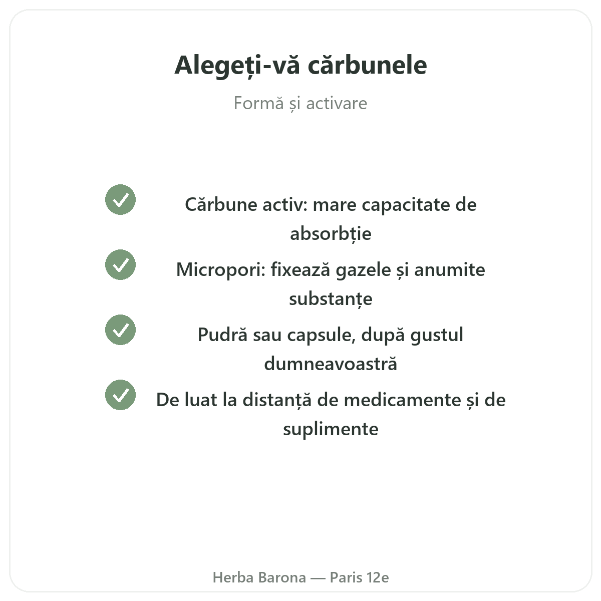 Cărbune vegetal Paris - angajamente de calitate la Herba Barona Paris, arondismentul 12