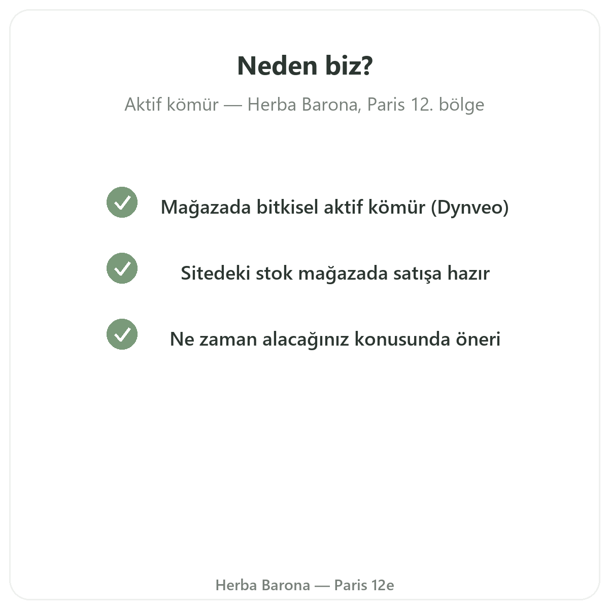 Bitkisel kömür neden Paris’te Herba Barona Paris 12. bölgeden alınmalı