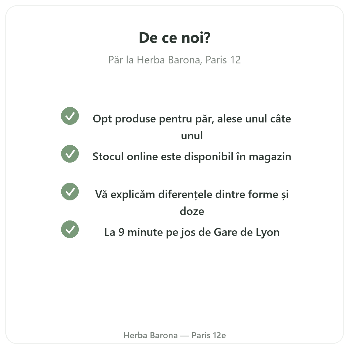 De ce să cumpărați suplimente pentru păr la Paris de la Herba Barona Paris, arondismentul 12