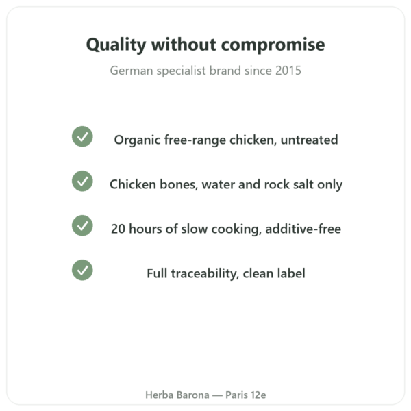 Chicken Bone Broth Concentrate 410g - Jarmino quality Paris Herba Barona
