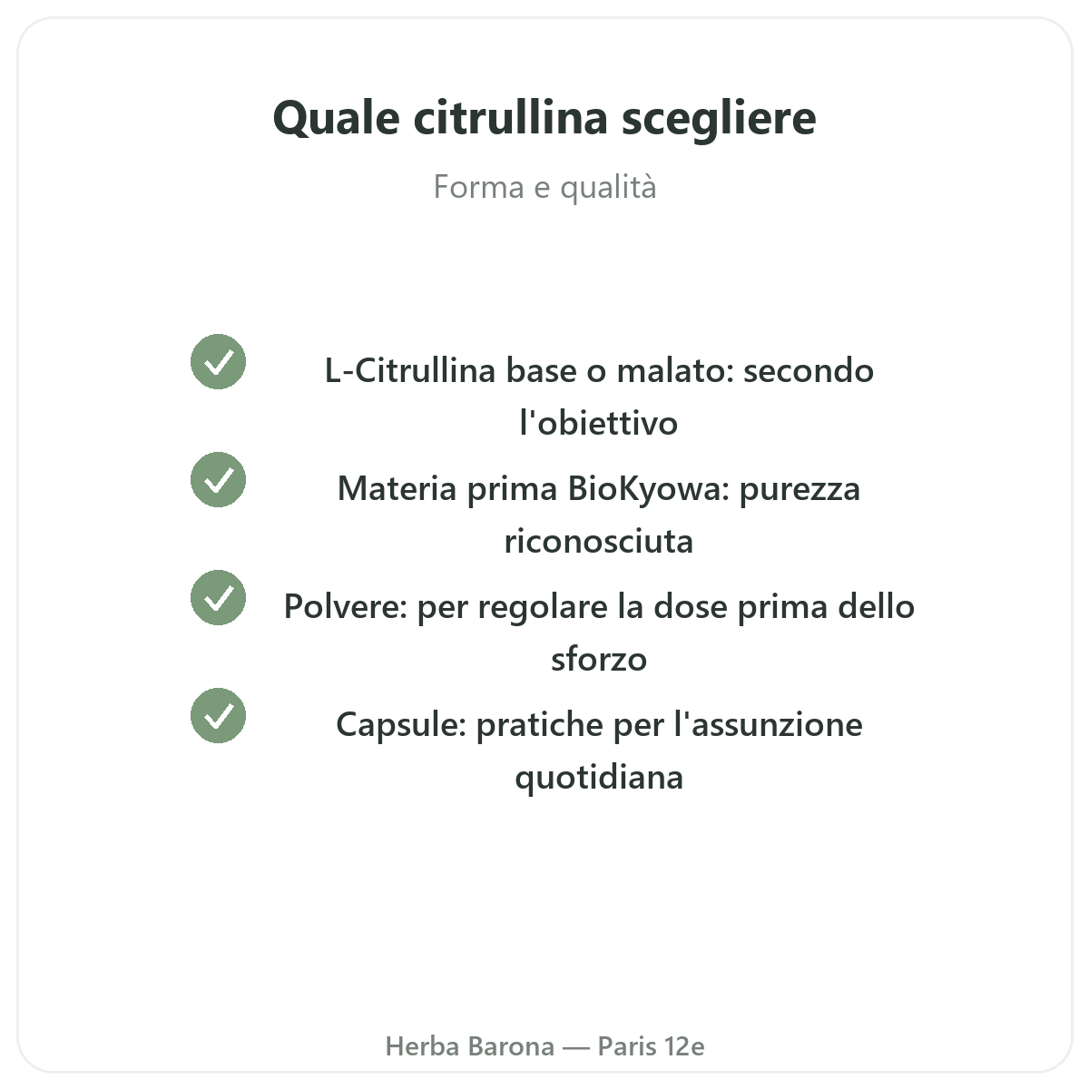 Citrullina Parigi - impegni di qualità da Herba Barona Parigi 12e