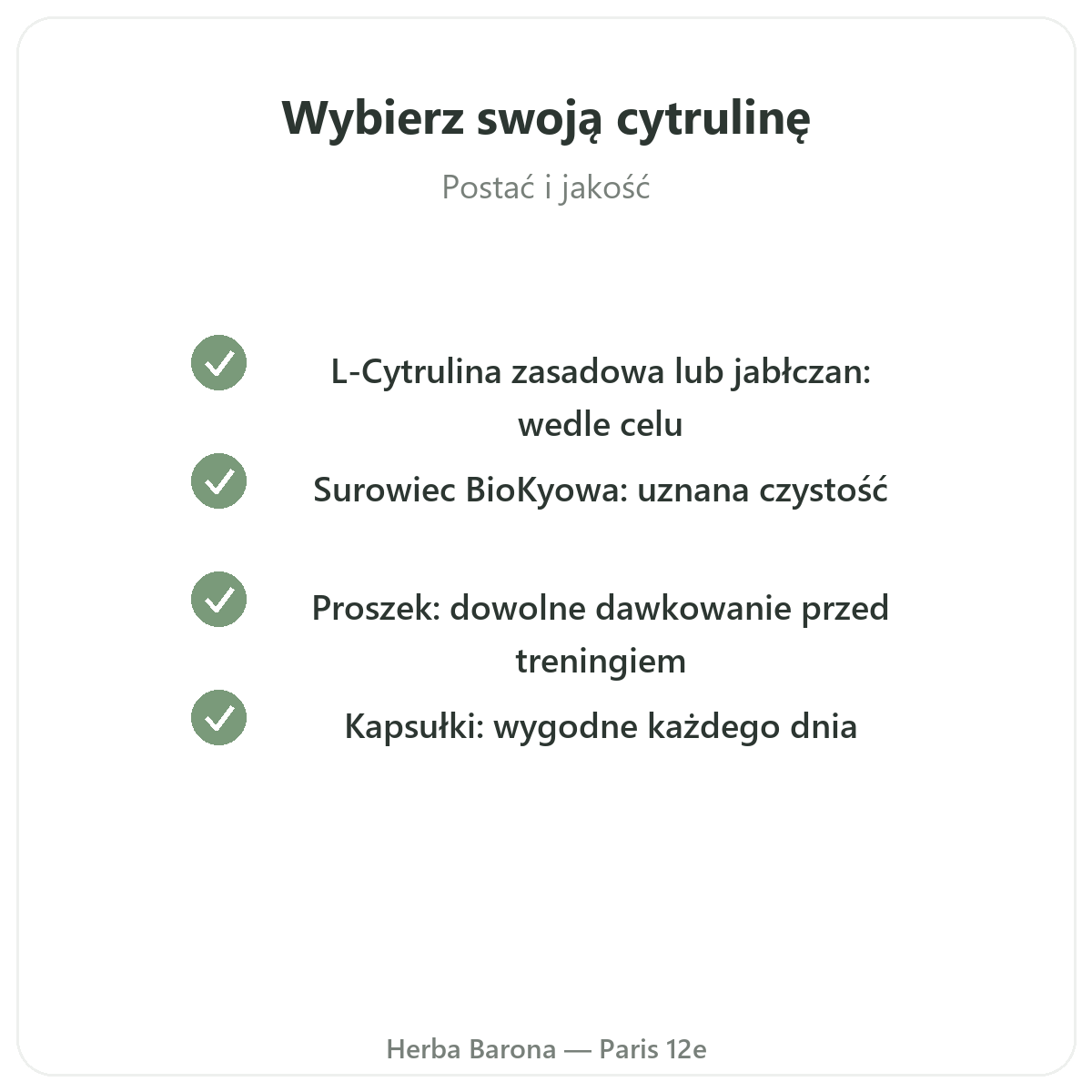 Cytrulina – zaangażowanie jakościowe Herba Barona