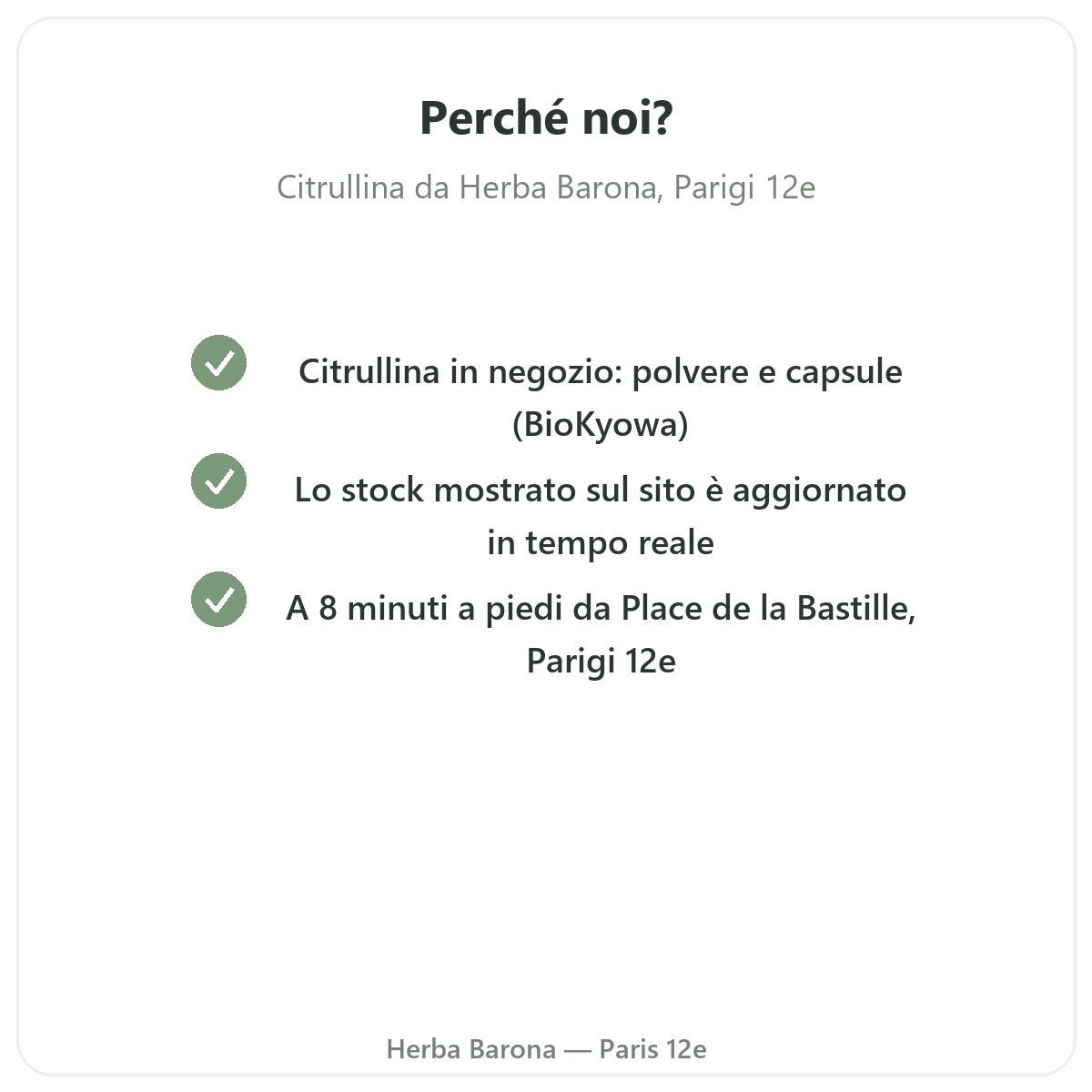 Perché acquistare Citrullina a Parigi da Herba Barona Parigi 12e