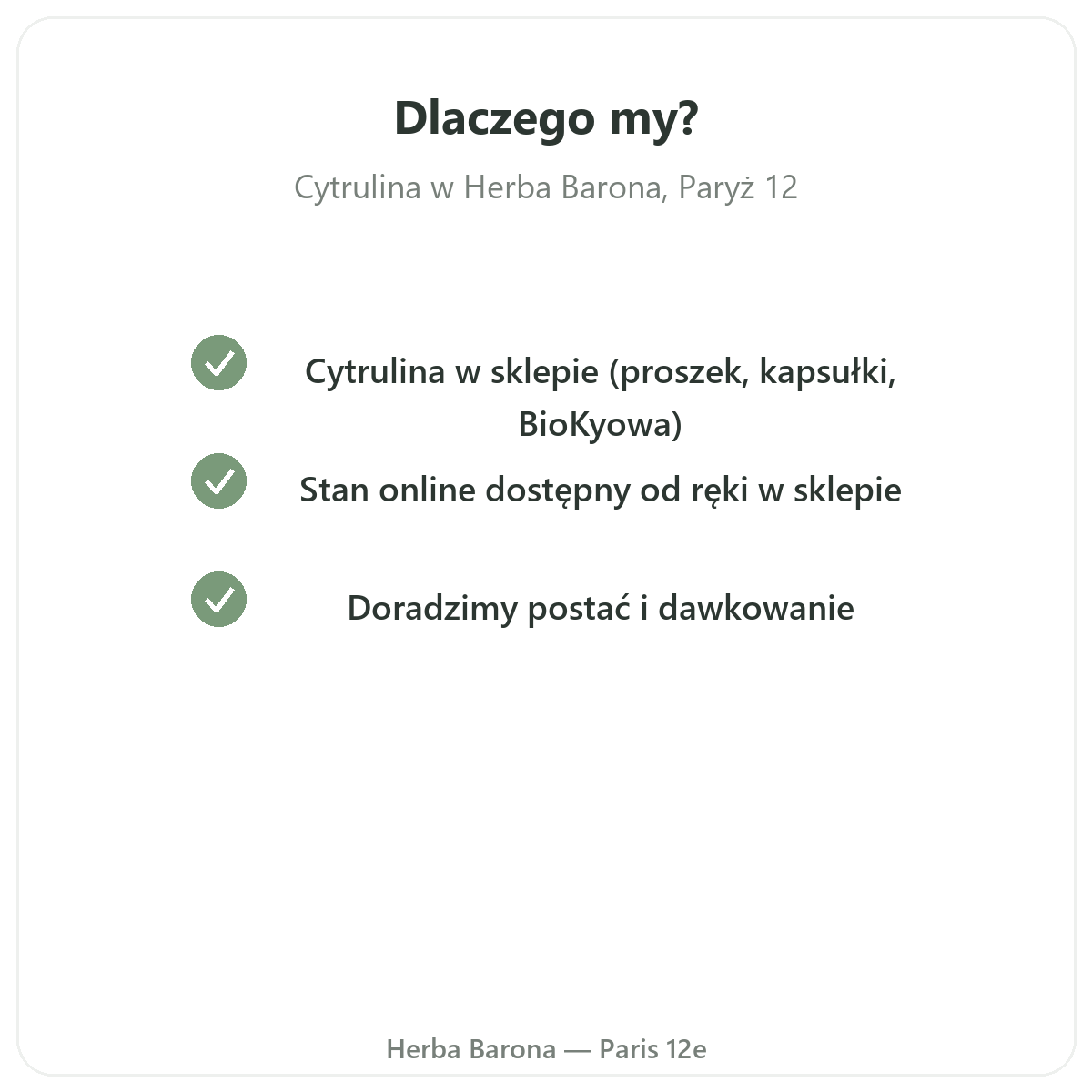 Dlaczego kupować cytrulinę w Herba Barona – dostawa do Polski