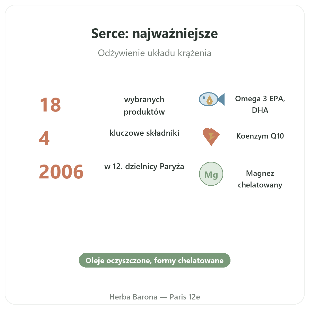 Suplementy dla serca w skrócie – kluczowe informacje – Herba Barona Paris 12e
