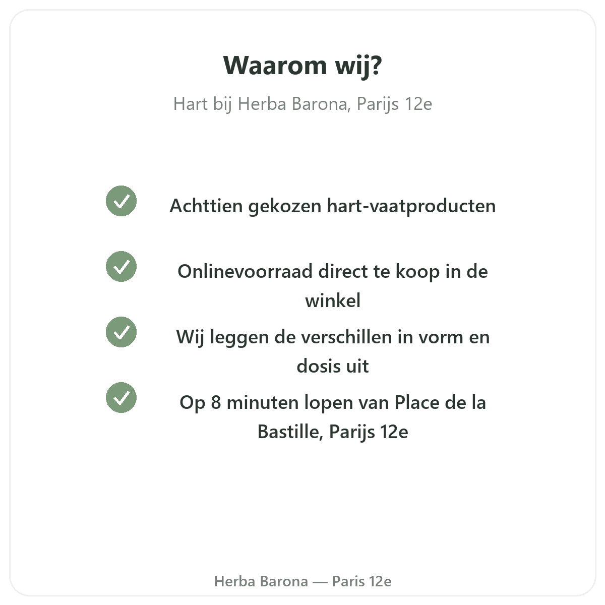 Pourquoi acheter ses complements coeur a Paris chez Herba Barona Paris 12e