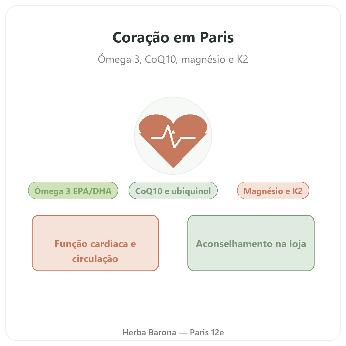 Suplementos para o coração em Paris - saúde cardiovascular na Herba Barona Paris 12e