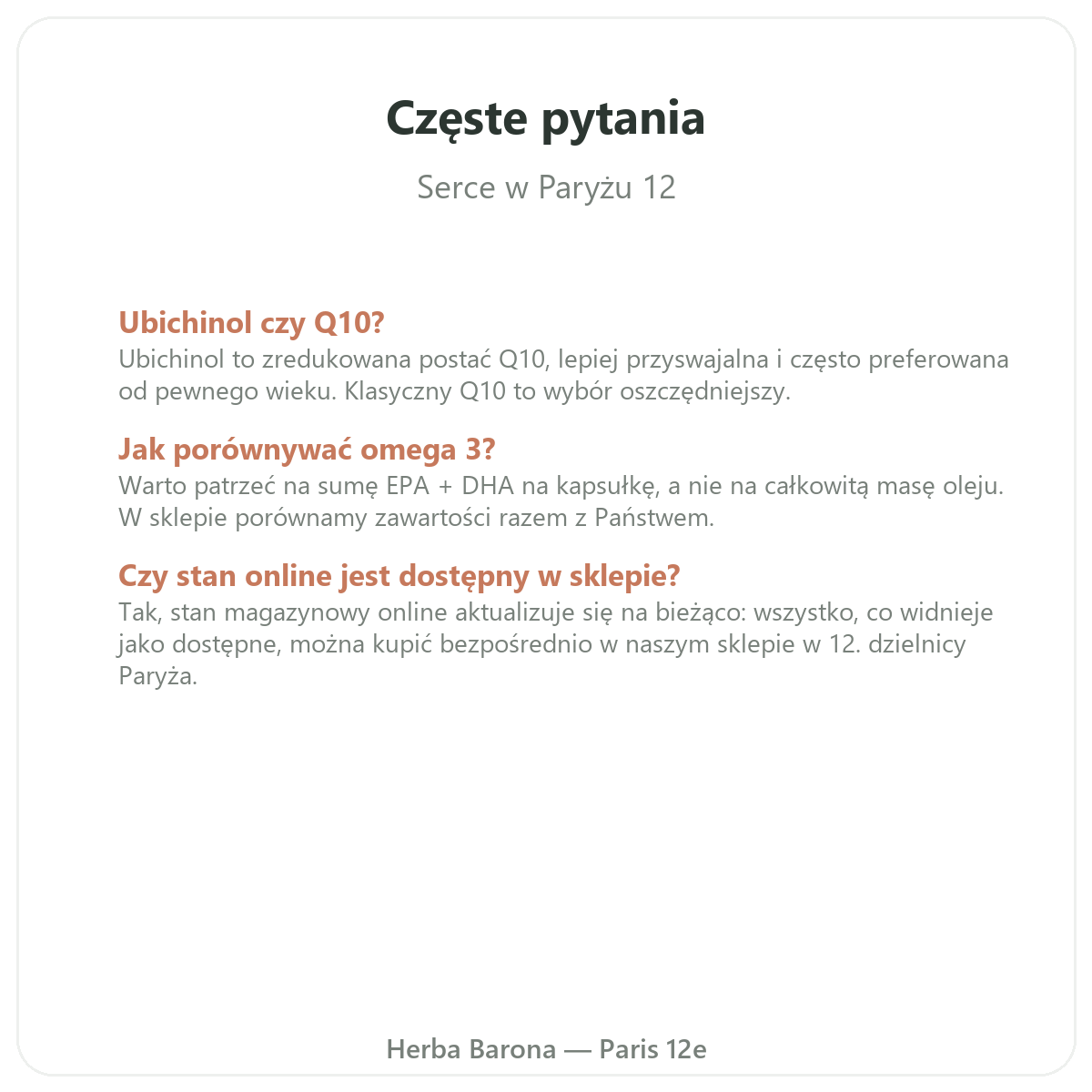 Najczęstsze pytania o suplementy dla serca – wysyłka do Polski – Herba Barona