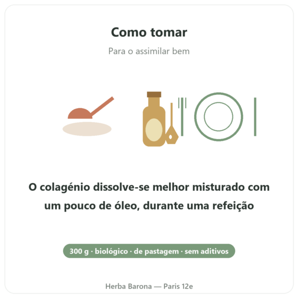 Colágeno bovino Bio em pó Jarmino modo de uso e dosagem Paris Herba Barona