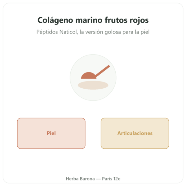 Colágeno Marino en Polvo sabor frutos rojos – Novoma presentación Paris Herba Barona