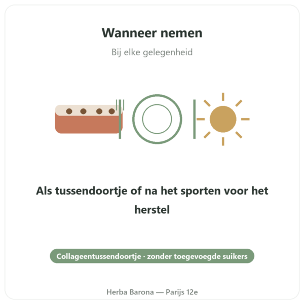 Collageenreep matcha – Jarmino gebruiksaanwijzing en dosering Paris Herba Barona