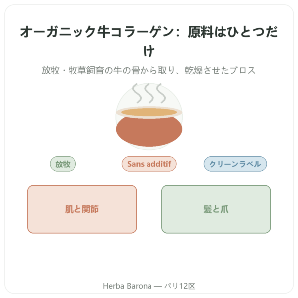 Jarmino オーガニック牛由来コラーゲン パウダー presentation Paris Herba Barona