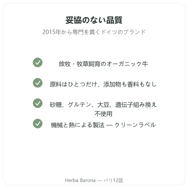 Jarmino オーガニック牛由来コラーゲン パウダー quality Paris Herba Barona