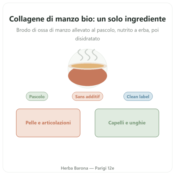Collagene Bovino di Manzo Bio in polvere Jarmino presentazione Paris Herba Barona