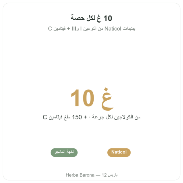 كولاجين بحري بنكهة المانجو – Novoma الفوائد والمعطيات الرئيسية Paris Herba Barona